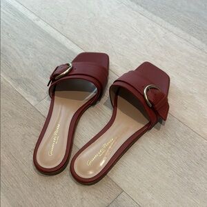 Gianvito Rossi Women's Red Leather Slides